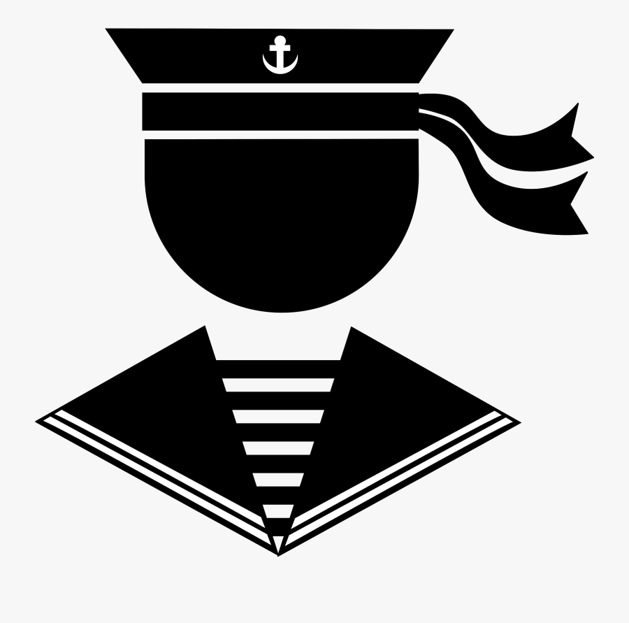 Monochrome - Clip Art Of Sailor, Transparent Clipart