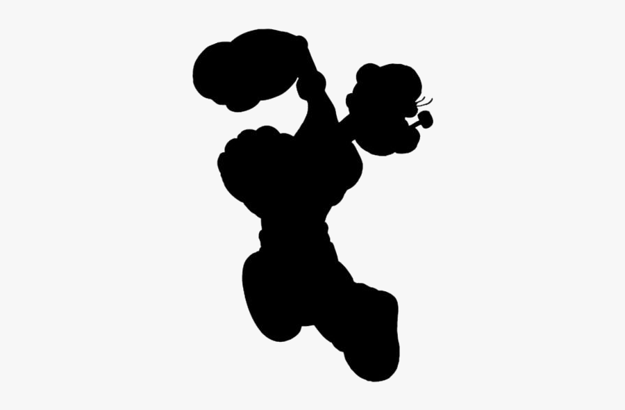 Transparent Popeye The Sailor Man Clipart Png - Popeye Silhouette, Transparent Clipart