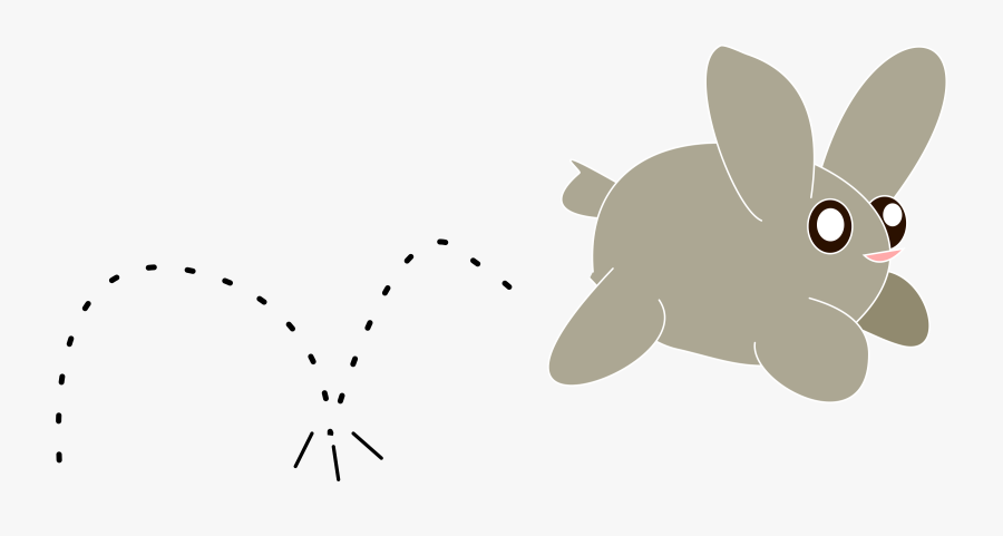 Rabbit Hopping Clip Arts - Clip Art Bunny Hops, Transparent Clipart