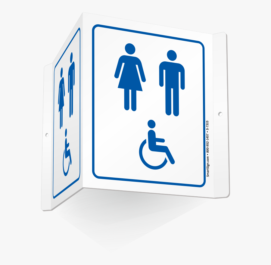 Unisex & Accessible Pictograms Restroom Projecting - Icono Hombre Png, Transparent Clipart