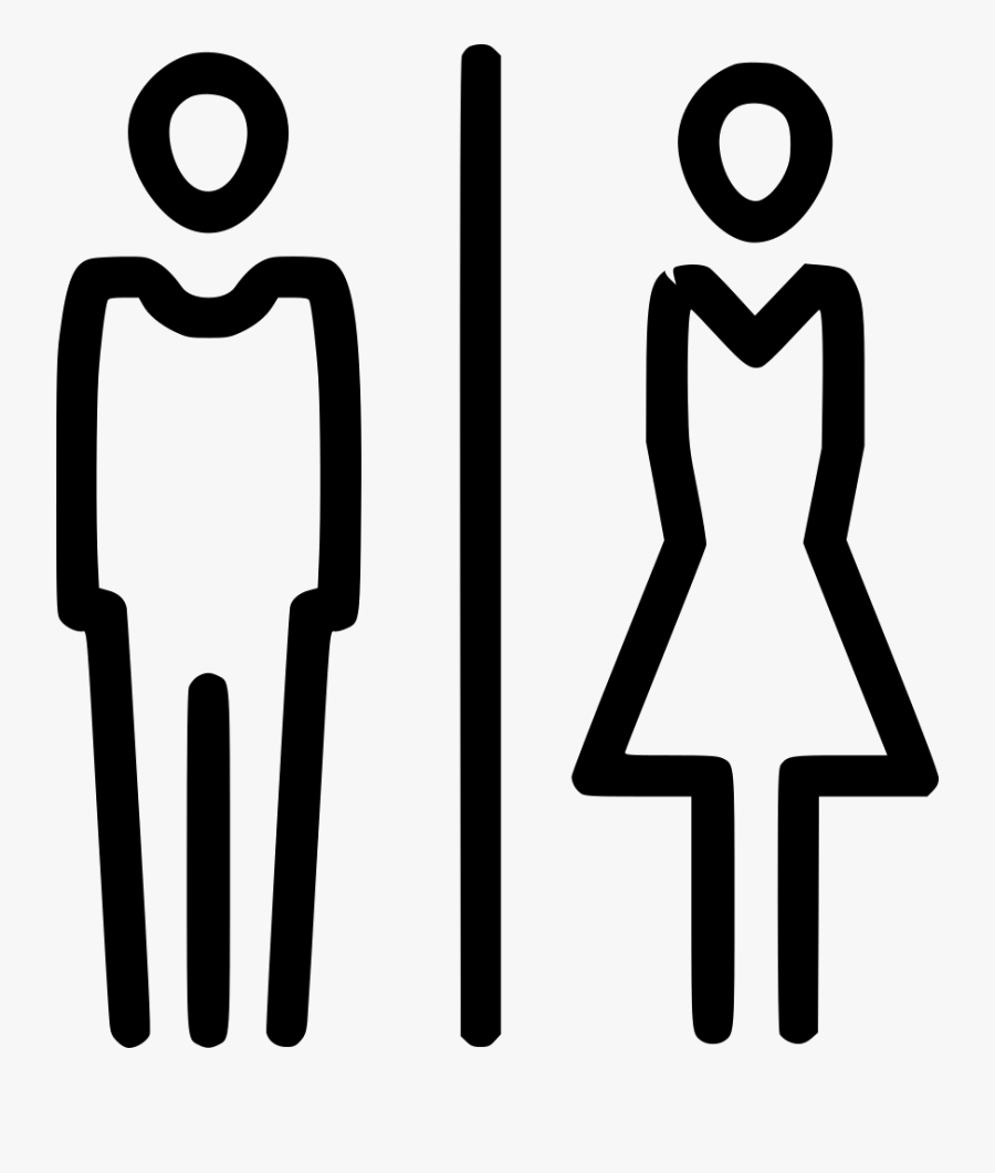 Men Women Toilet Wc Restroom Svg Png Icon Free Download - Png Wc Icon, Transparent Clipart