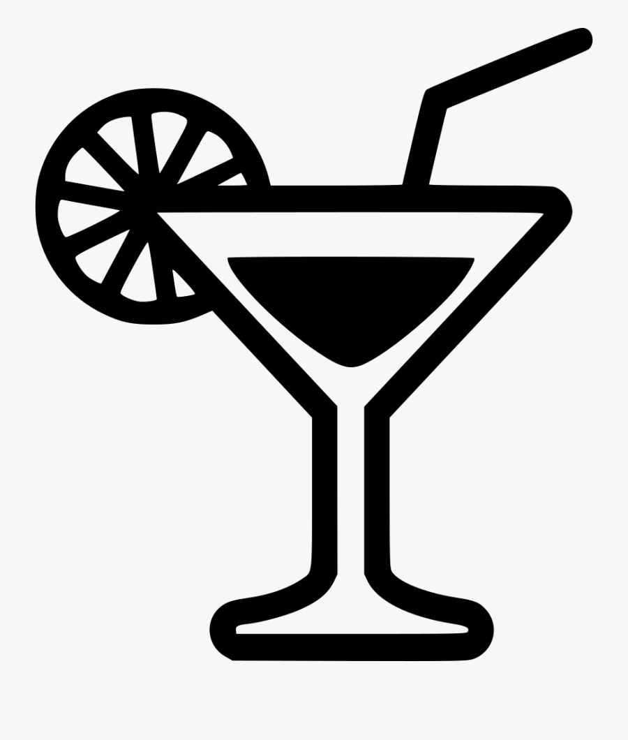Cocktail Png Black Vector Graphics , Free Transparent Clipart