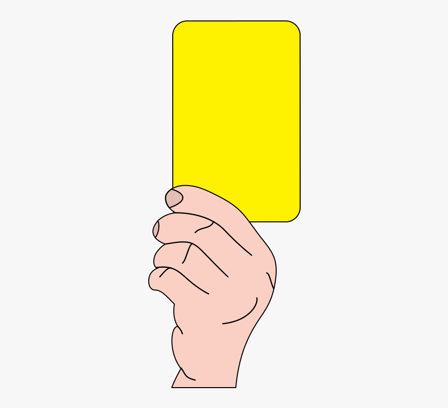 Referee Showing Yellow Card - Illustration, Transparent Clipart