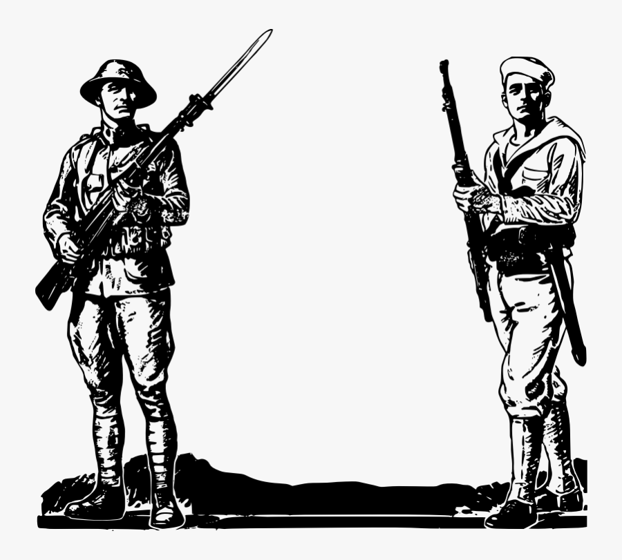 Solider And Sailor - World War 1 Png, Transparent Clipart