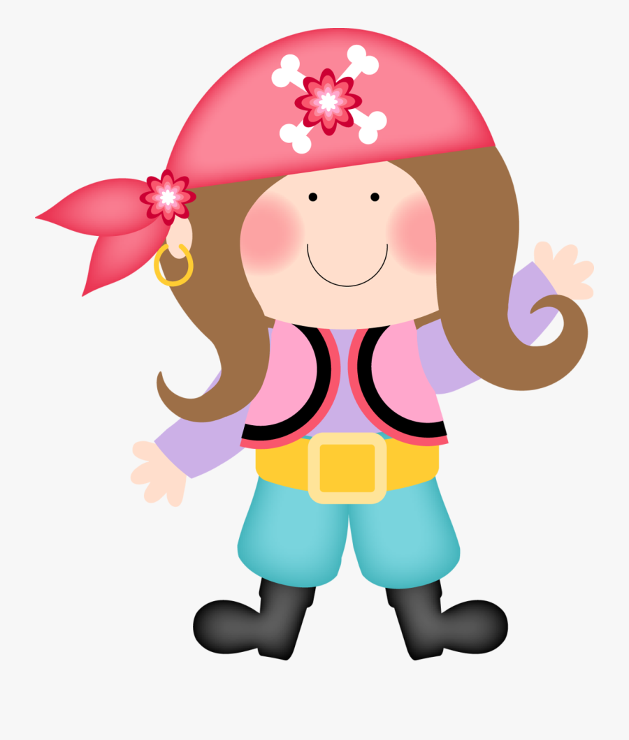 Pool Clipart Kiddy - Cute Pirate Girl Png, Transparent Clipart