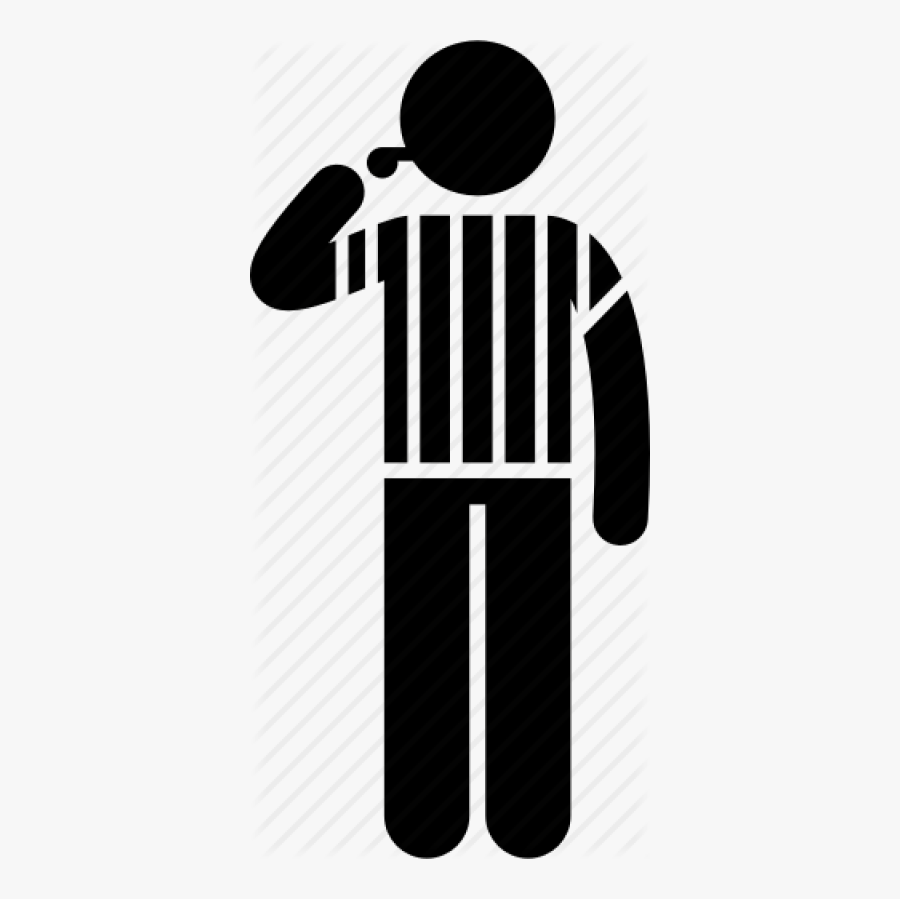 Stick Figure Referee, Transparent Clipart