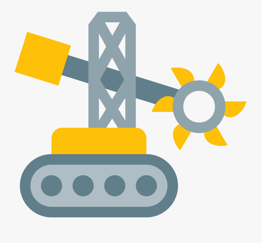 Coal Mine Icon Free Image Transparent Stock - Bucket Wheel Excavator Png, Transparent Clipart