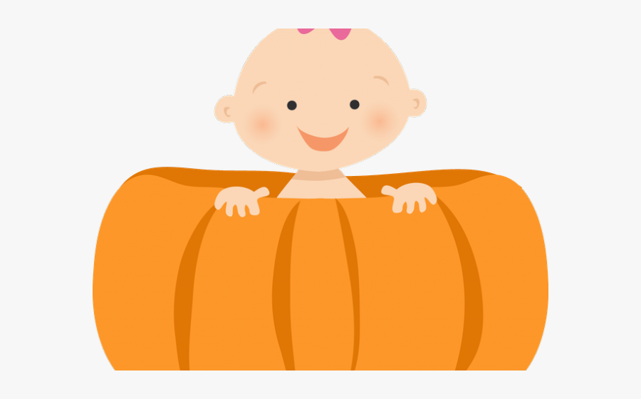 Baby In A Pumpkin Cartoon, Transparent Clipart