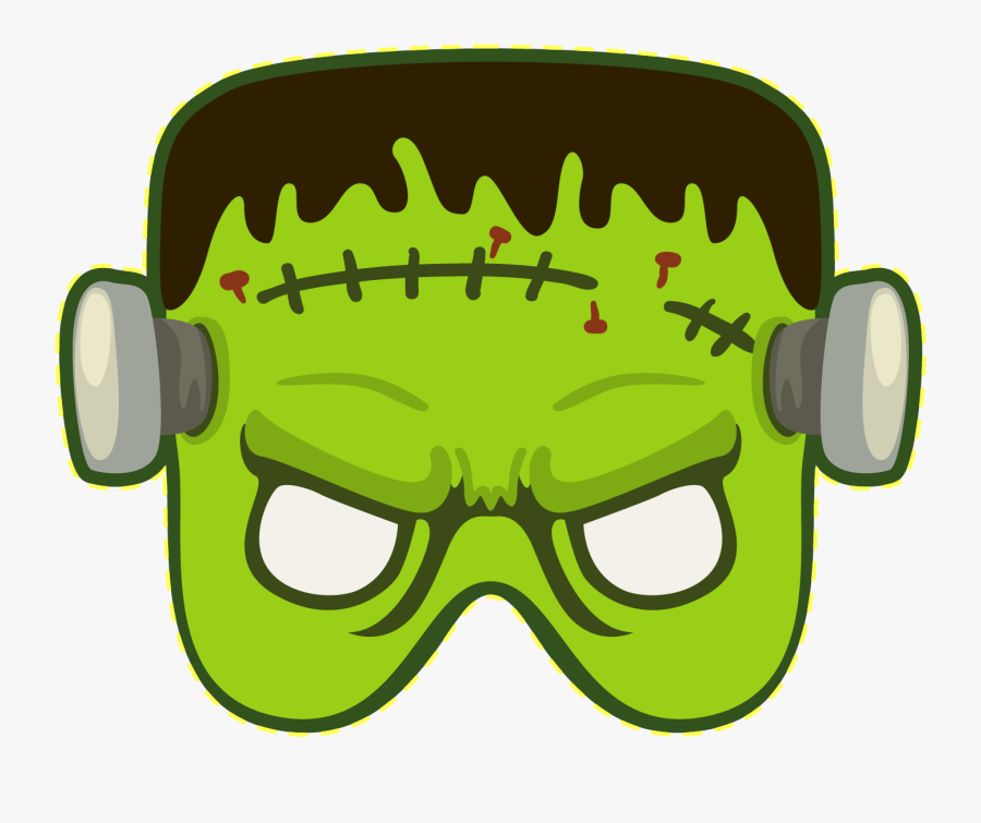 Transparent Halloween Clipart - Frankenstein Mask Png, Transparent Clipart