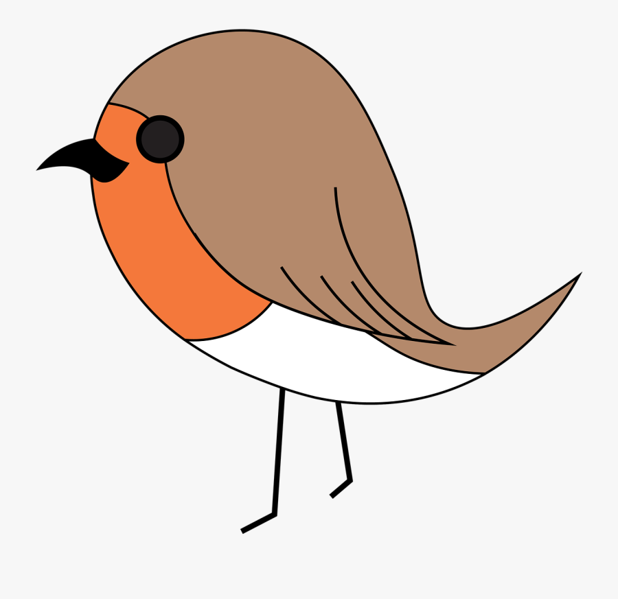 Robin Bird Vector - Cartoon Robin Bird Png, Transparent Clipart