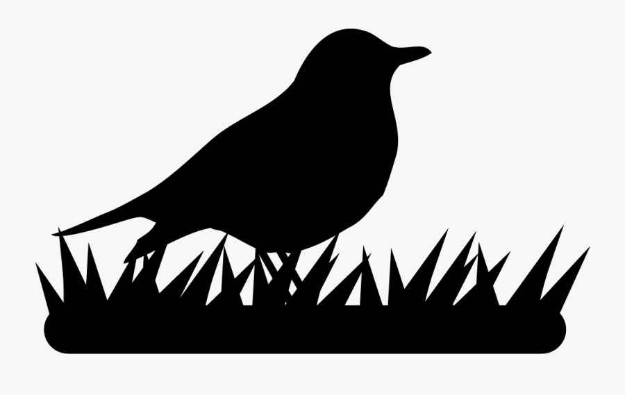 American Robin Clipart Vertebrate - Bird Logo Black And White, Transparent Clipart