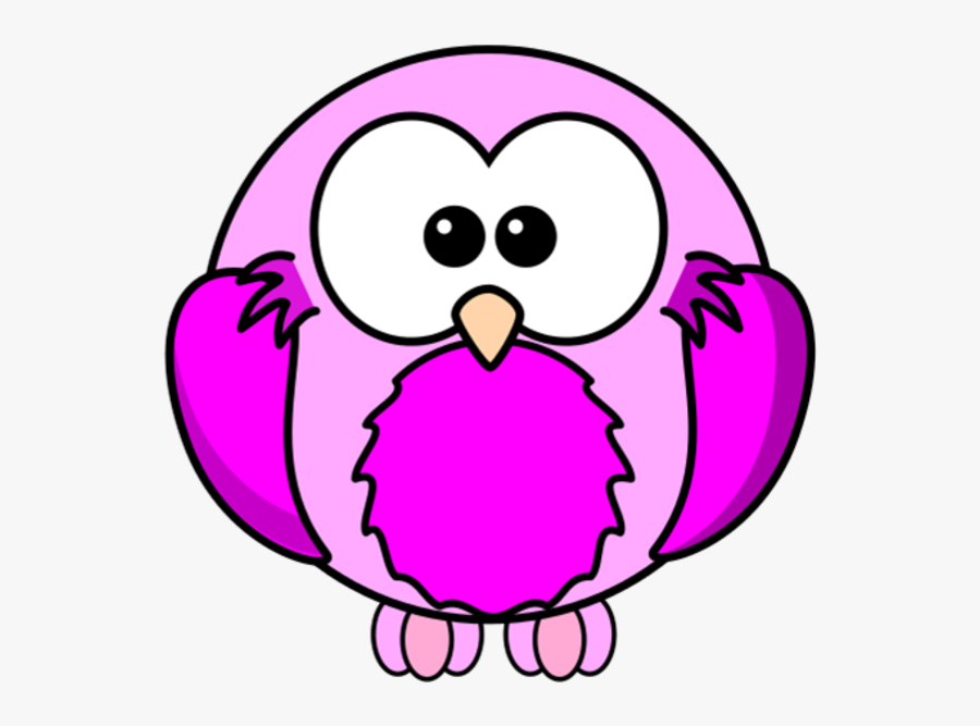 Lilac Pink Bird Cartoon Robin Image - Cartoon Owl, Transparent Clipart
