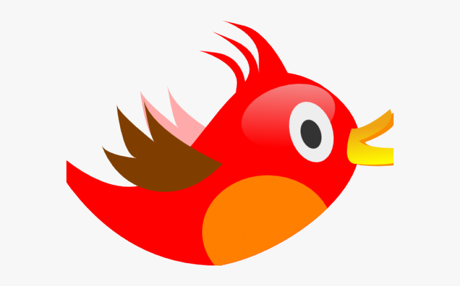 Bird Clipart Red Robin , Png Download - นก บิน การ์ตูน Gif, Transparent Clipart