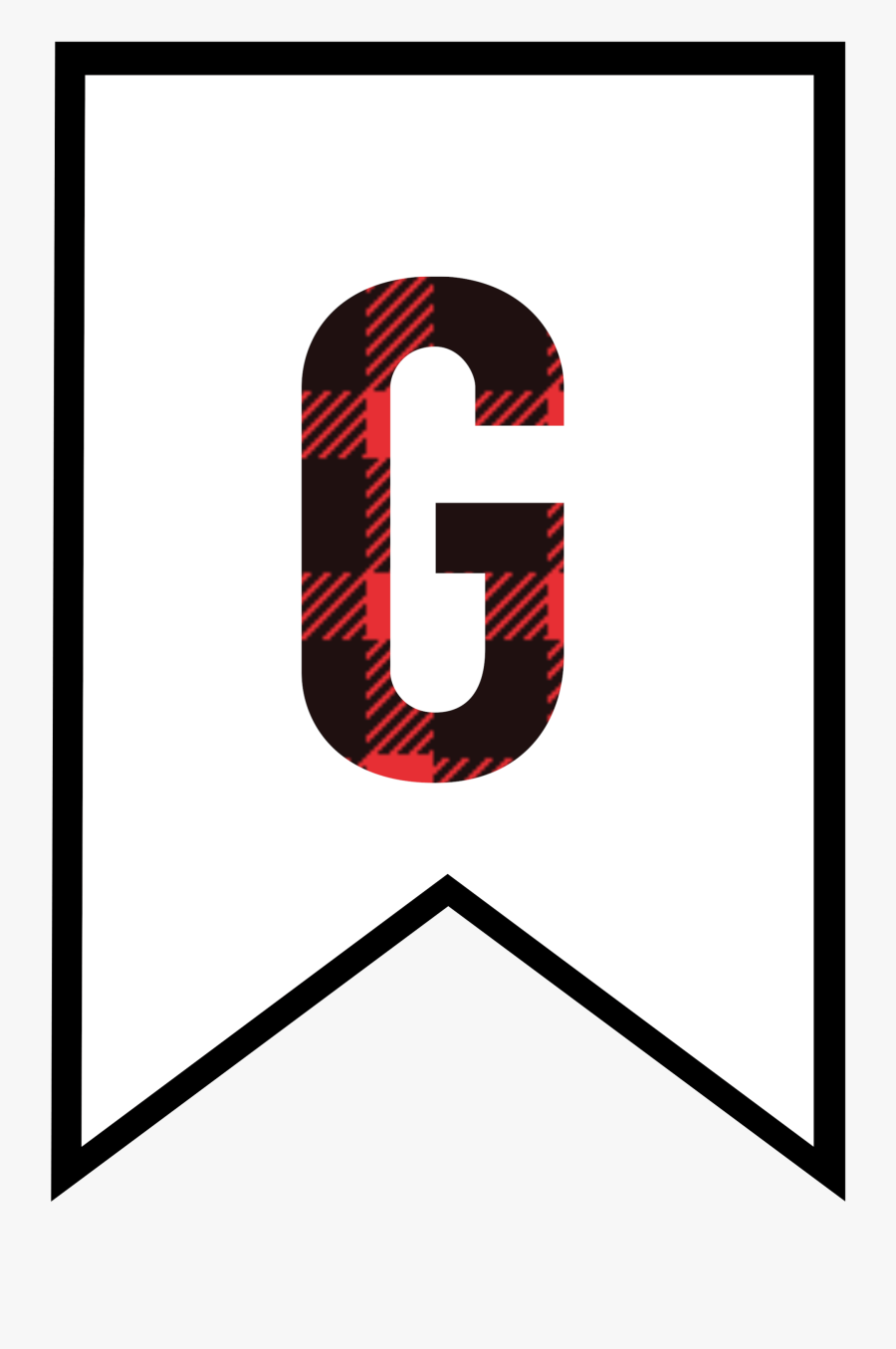 Clip Art Buffalo Plaid Free Printable - Free Printable Buffalo Plaid Letters, Transparent Clipart