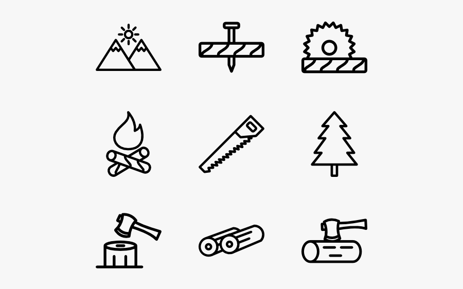Clip Art Lumberjack Vector - Renewable Energy Icons, Transparent Clipart