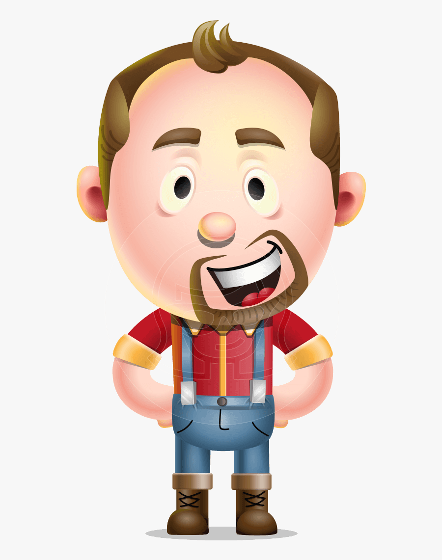 Download Cute Lumberjack Man Cartoon Vector 3d Character Aka ...