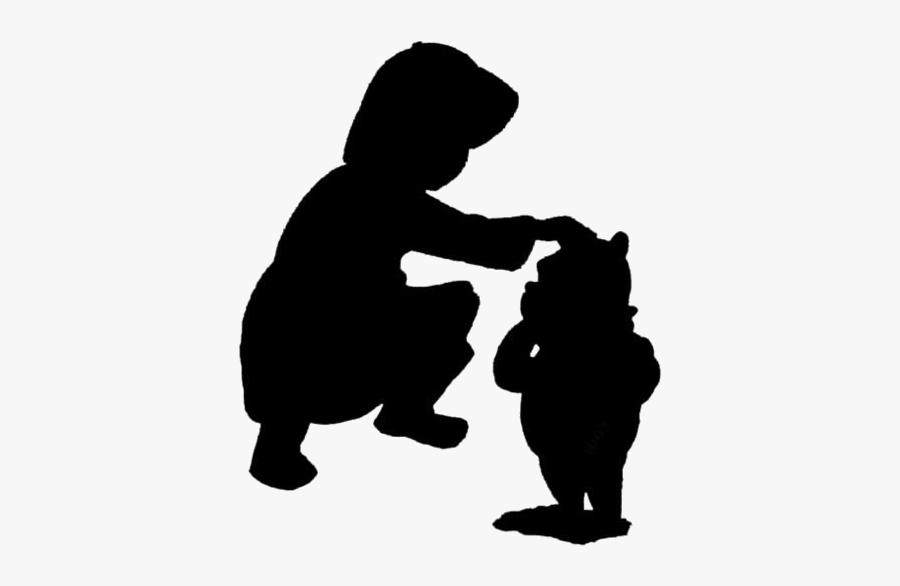 Christopher Robin Winnie The Pooh Png Image Clipart - Silhouette, Transparent Clipart