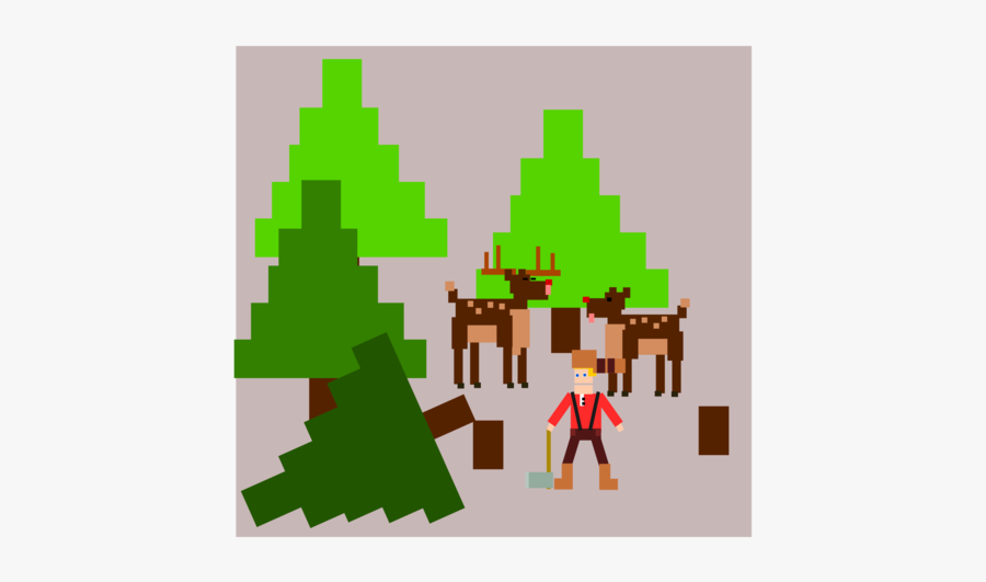 Christmas Ornament,reindeer,tree - Lumberjack, Transparent Clipart