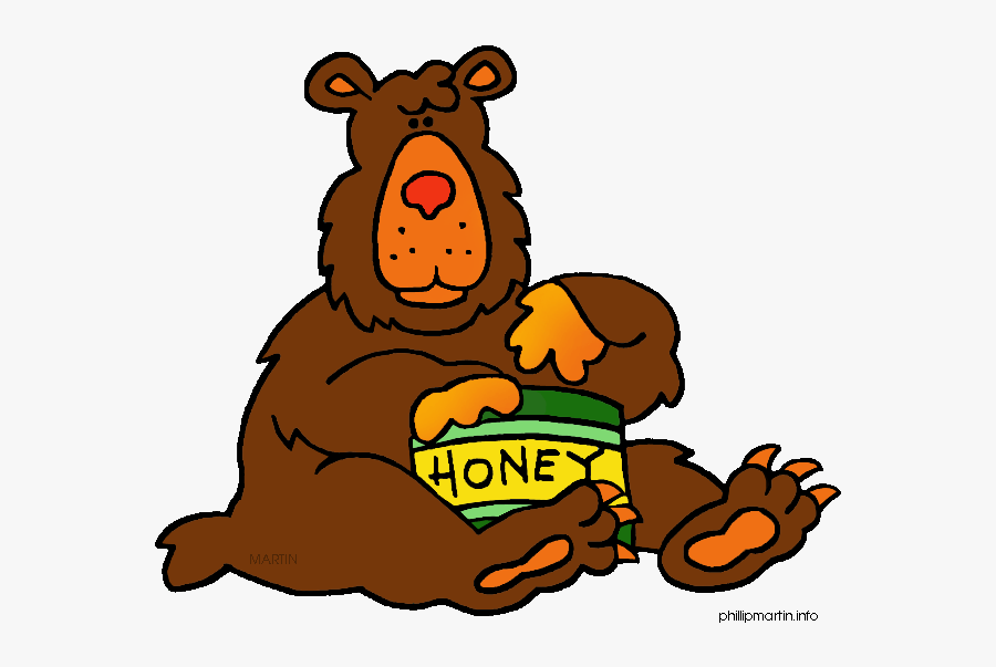 Food Clip Art By Phillip Martin, Honey - Animals Waking Up From Hibernation Clipart, Transparent Clipart