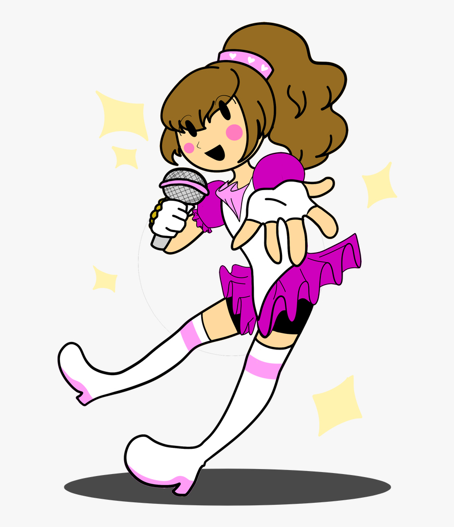 Singing Clipart Pop Star - Cartoon, Transparent Clipart