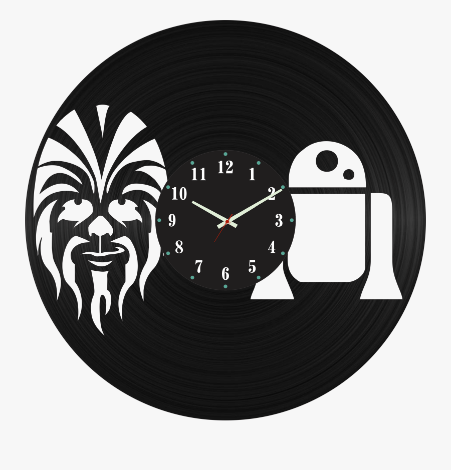 Star Wars Chewbacca E R2-d2 - Wall Clock, Transparent Clipart