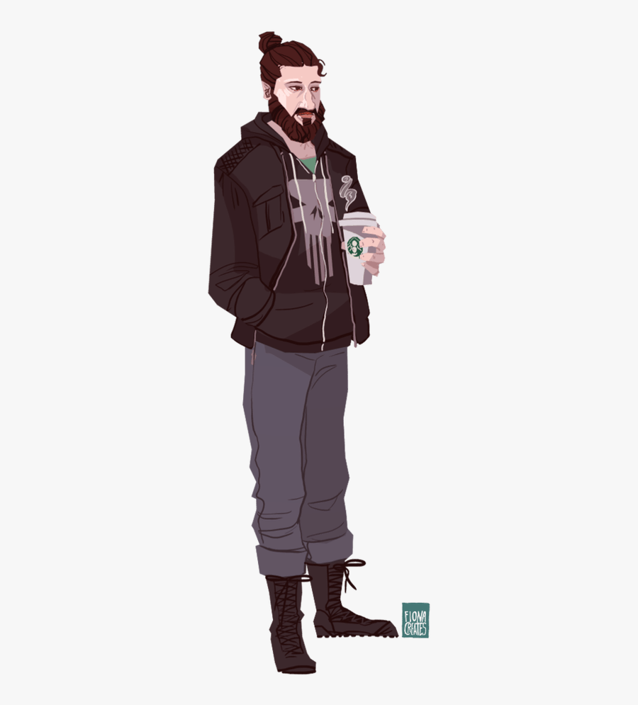 Clip Art Iconic Marvel Characters - Punisher Hipster, Transparent Clipart