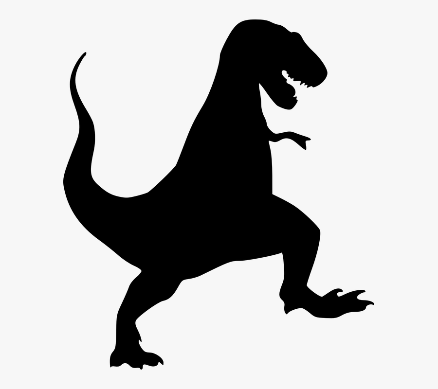 Blue Dinosaur Silhouette, Transparent Clipart