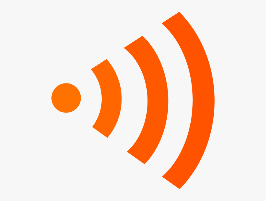 Wifi Logo Right Clip Art - Orange Wifi Icon Png, Transparent Clipart