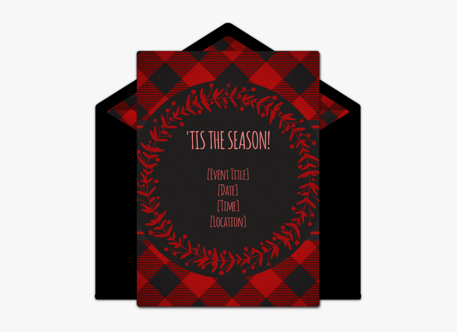 Clip Art Free Christmas Flannel Party - Graphic Design, Transparent Clipart