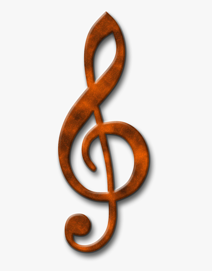 Clef Treble Clef Music - Clave De Sol Marrom, Transparent Clipart