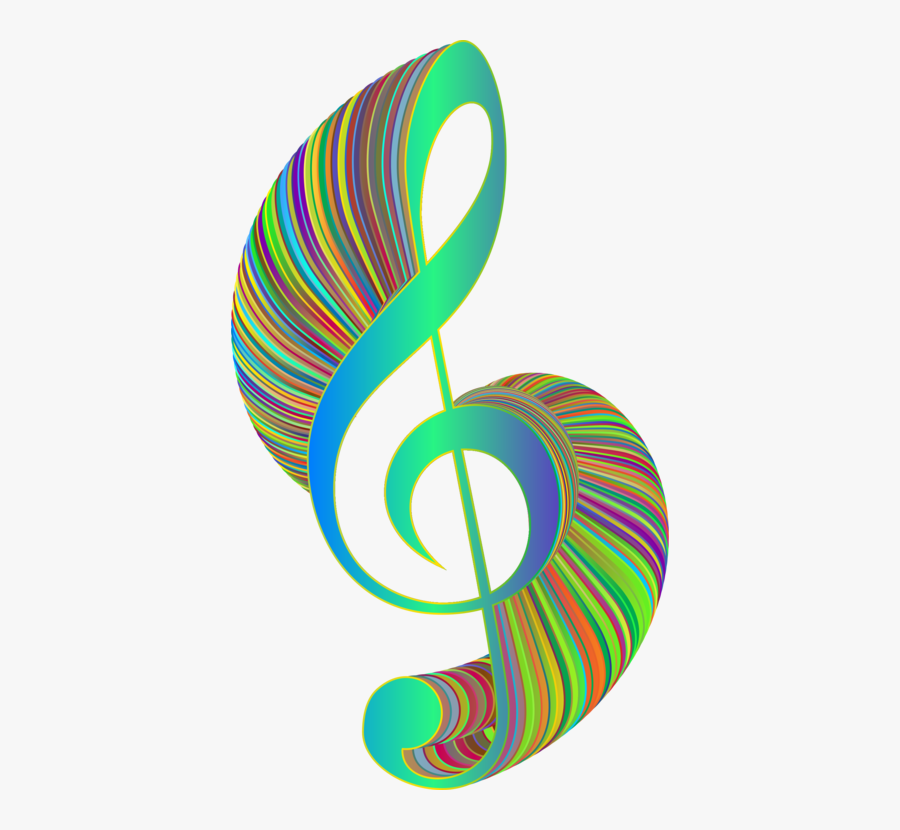 Green,musical Note,clef - Circle, Transparent Clipart