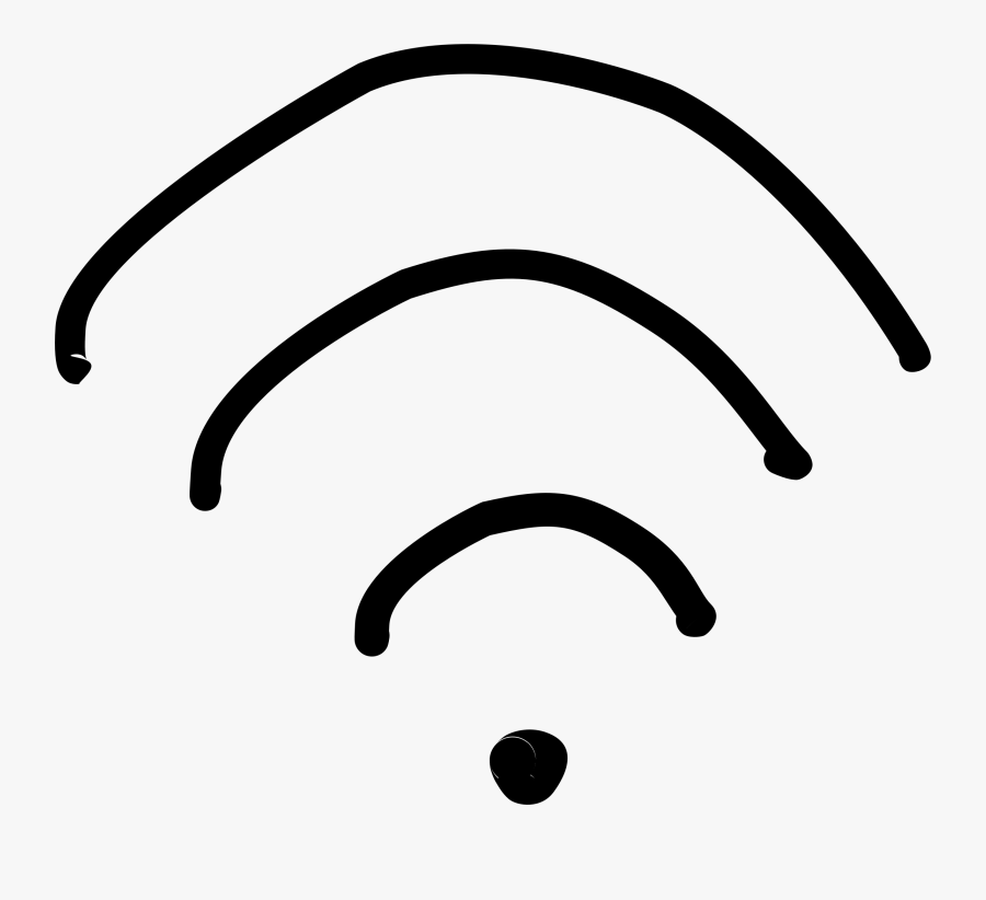 Clipart - Wifi Logo Sketch, Transparent Clipart