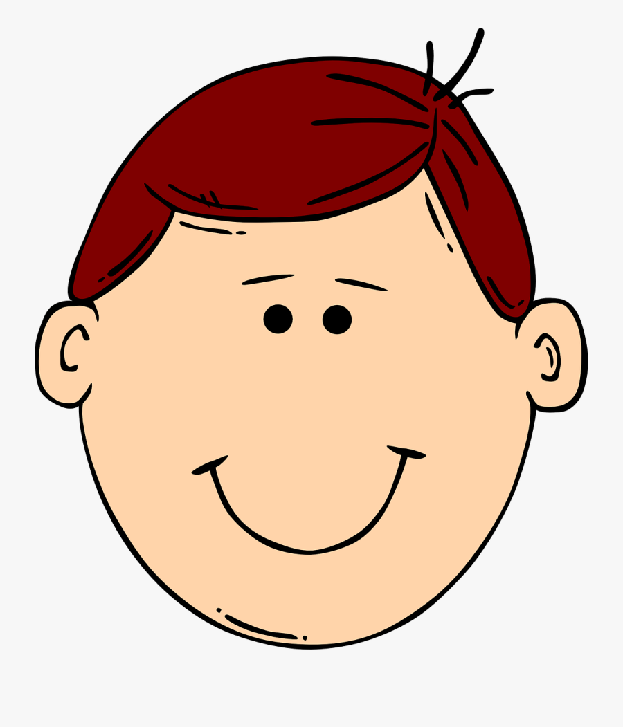 Boy Face Head - Black And White Clipart Face, Transparent Clipart