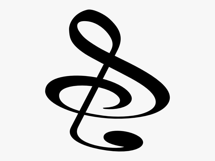 Treble Clef As An S, Transparent Clipart
