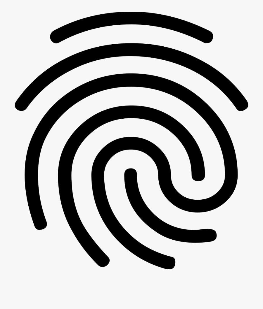 Fingerprint Identification Authentication Icon Symbol - Fingerprint Png Icon, Transparent Clipart