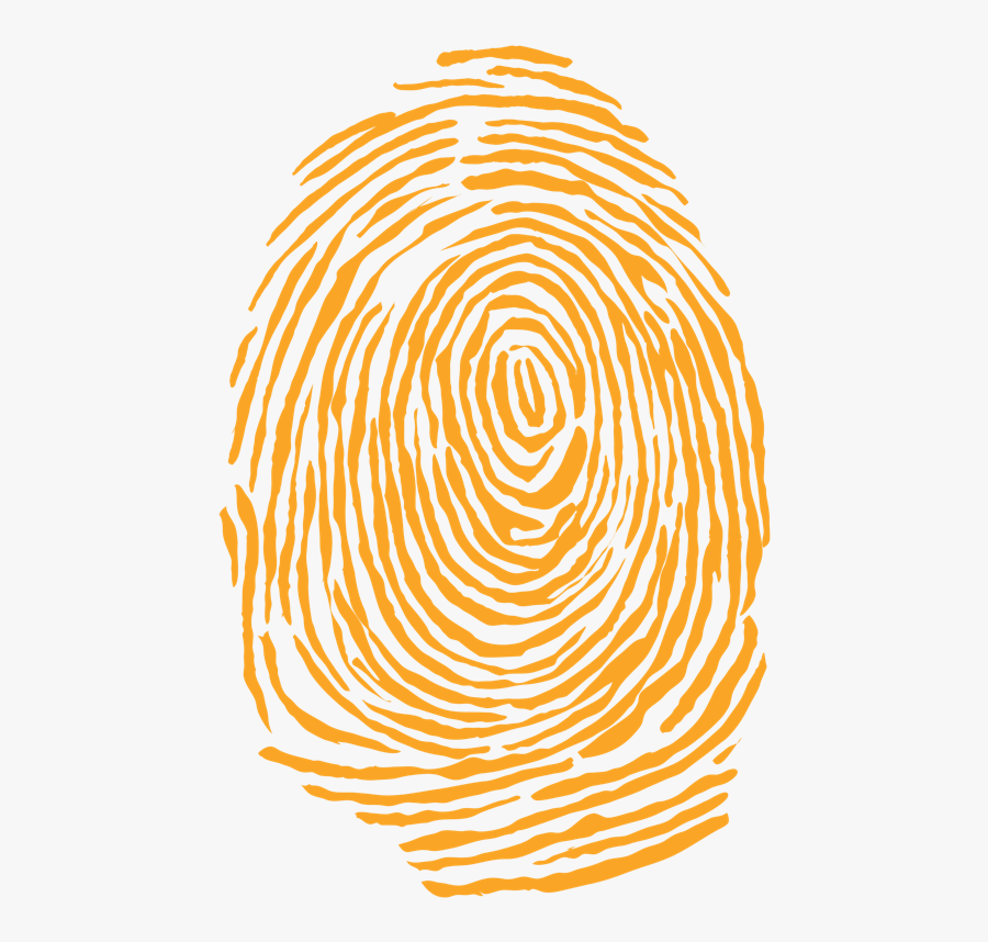 Orange Fingerprint Png - Yellow Fingerprint Png, Transparent Clipart