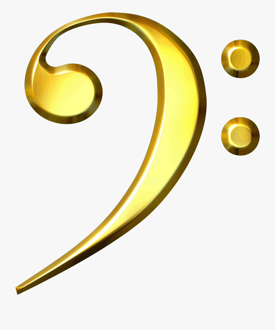 Download Gold Bass Clef Clipart Clef Stock Photography - Gold Bass Clef Transparent Background, Transparent Clipart