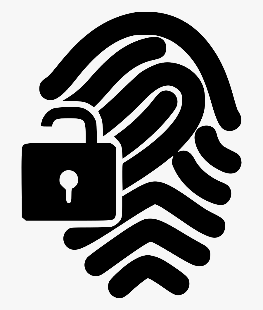 Lock Svg Png Icon - Fingerprint Lock Icon Png, Transparent Clipart