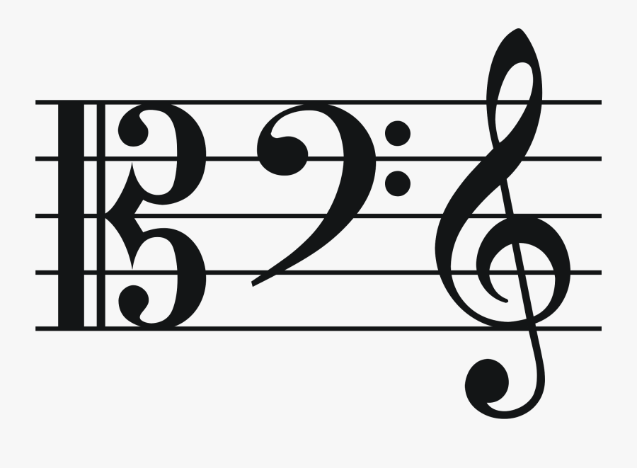 Pictures Of Treble Clef 25, Buy Clip Art - Treble Alto And Bass Clef, Transparent Clipart