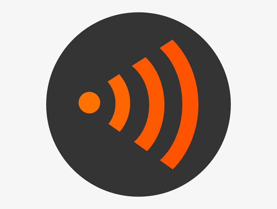 Clip Art Orange Wifi Logo - Circle, Transparent Clipart