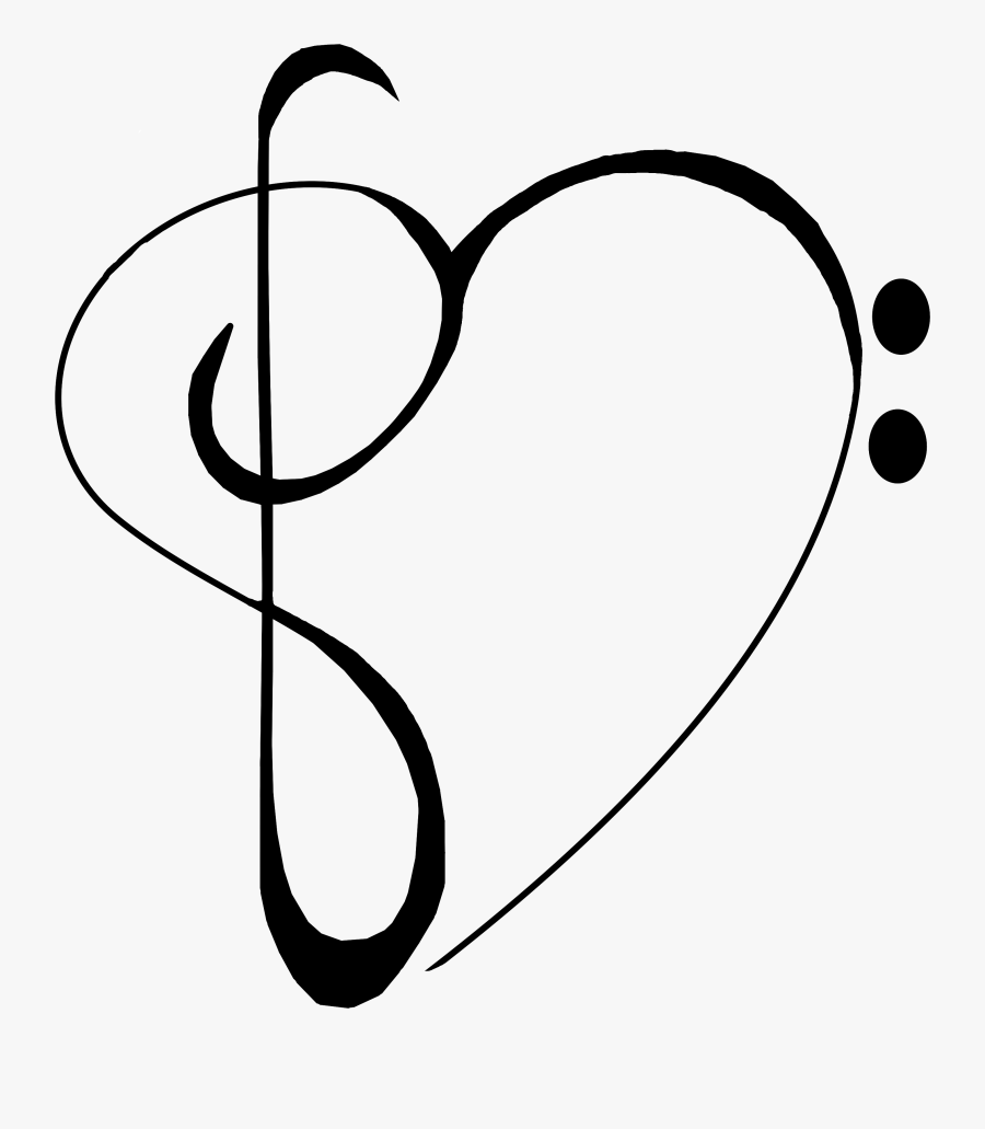 Transparent Treble Cleff Clipart - Line Art, Transparent Clipart