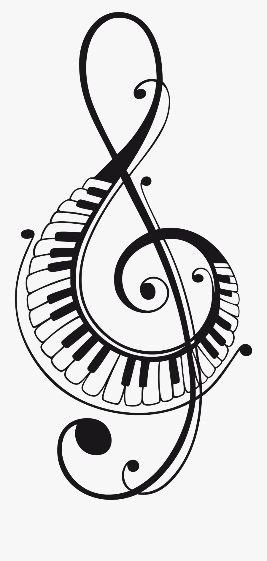 Clave De Sol Com Teclado, Transparent Clipart