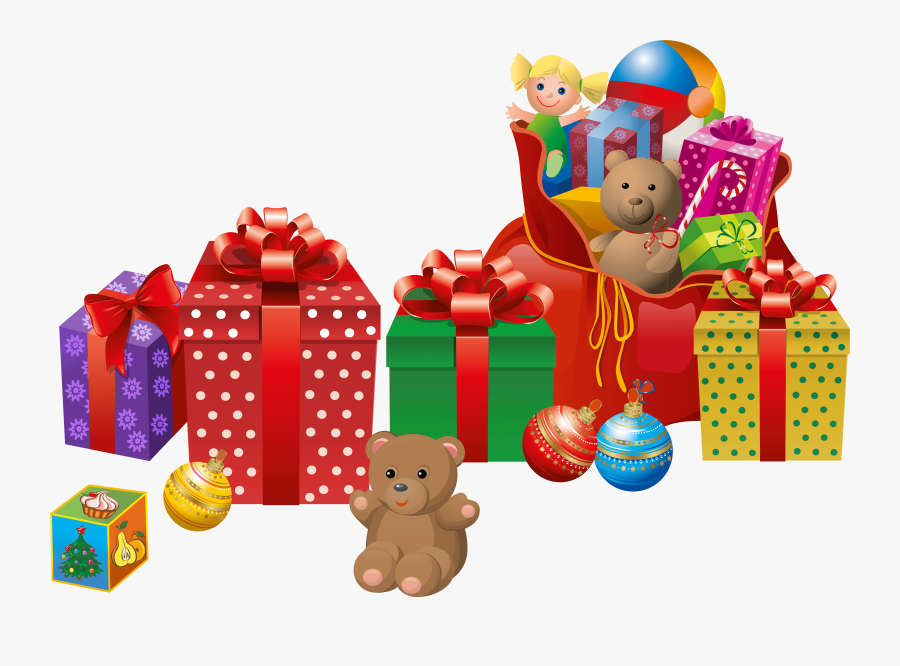 Transparent Pile Of Toys Clipart - Christmas Gifts Clipart Transparent Background, Transparent Clipart