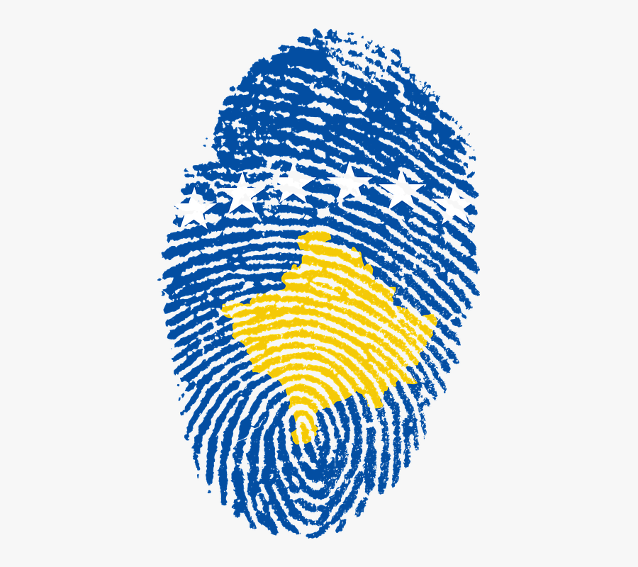 Kosovo, Flag, Fingerprint, Country, Pride, Identity - Bandera De Brasil Huella, Transparent Clipart