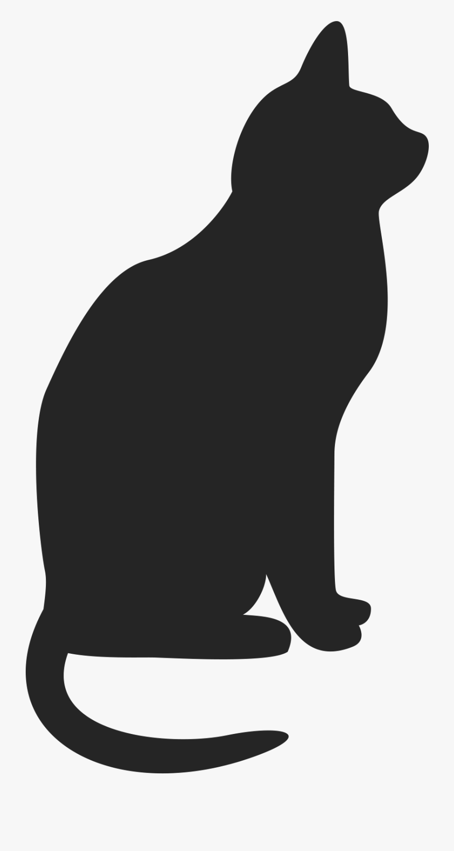 Transparent White Cat Png - Cat Silhouette Clipart, Transparent Clipart