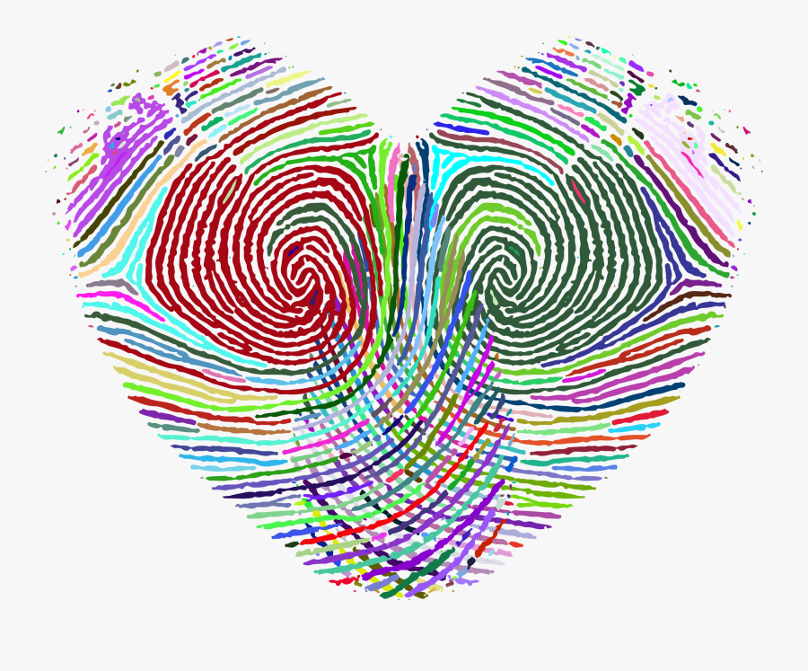 Heart,organ,symmetry - Corazon Con Huellas Digitales, Transparent Clipart