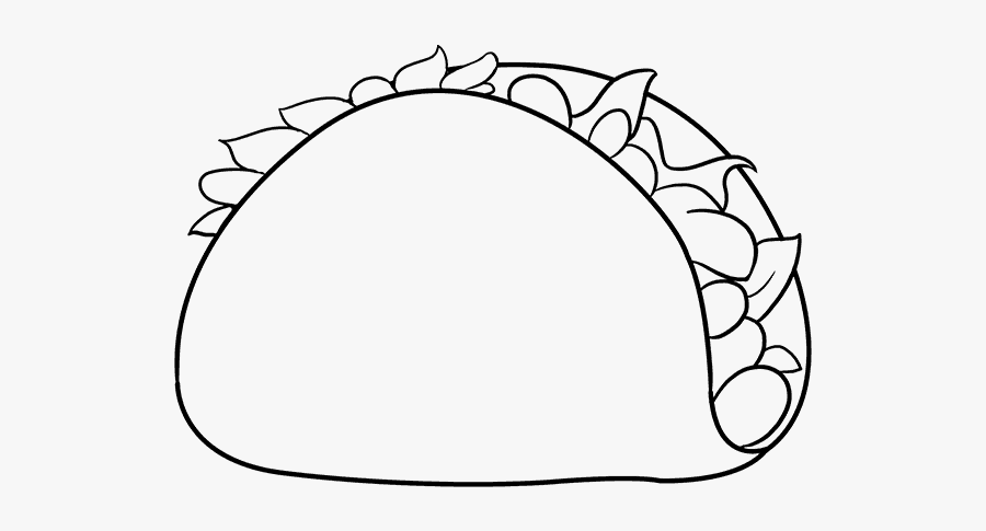 How To Draw A Funny Taco - Easy To Draw Tacos, Transparent Clipart