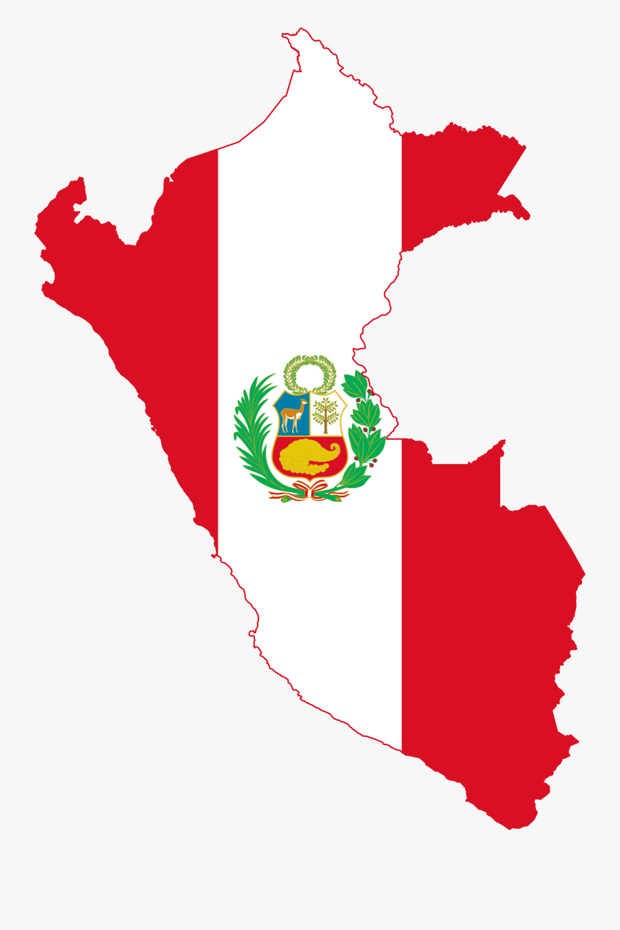 Fingerprint Clipart Enlarged - Flag Map Of Peru, Transparent Clipart