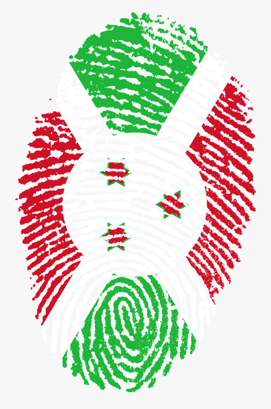 Morocco Flag Fingerprint, Transparent Clipart