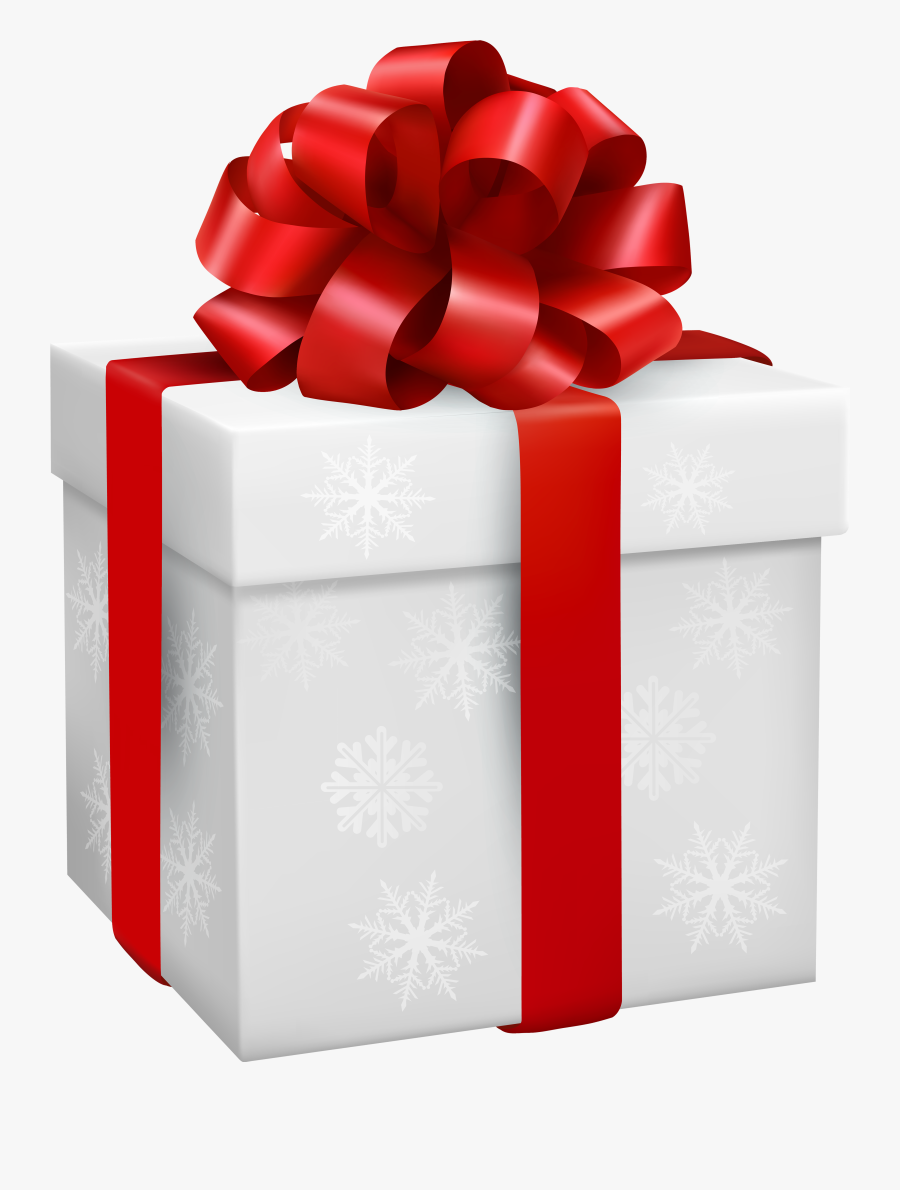 Gift Box With Snowflakes Png Clipart - Christmas Gift Box Png, Transparent Clipart